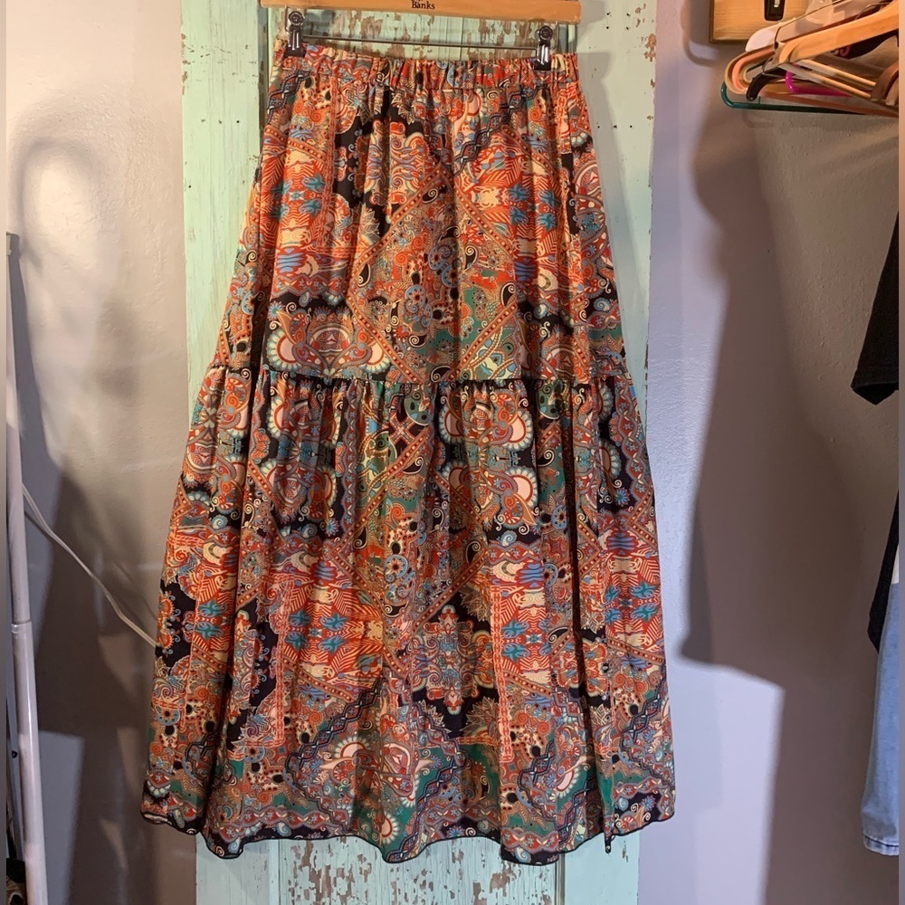Bohemian Paisley Maxi Skirt